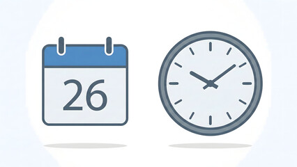 Calendar and Clock Time Planning Business Concept