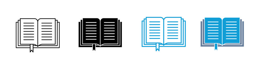 Book Multi Style Icon Set