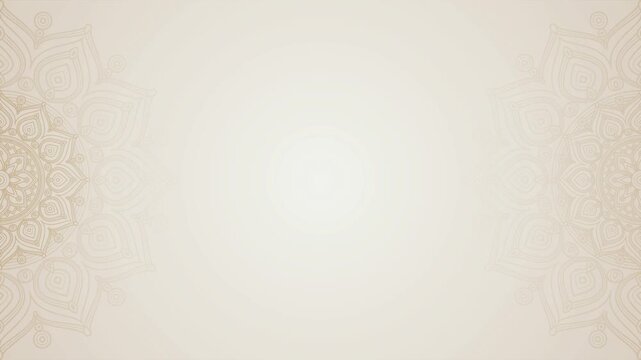 Elegant Vertical Mandala Border Background with Minimalist Gold Line Art and Ample Copy Space