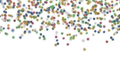 Obraz premium Festive abstract image with falling confetti, perfect for celebrations, parties, and backgrounds. Use for holidays, desi