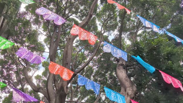 Paper Flagg Papel Picado, Perforated Paper Mexico.