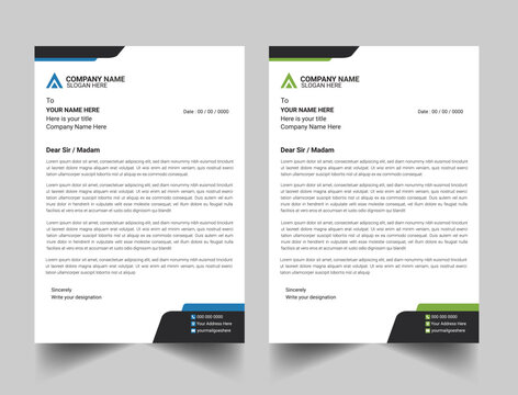 Letter Head Design, Business latter head Pad Design. abstract creative letterhead design set a4 size and unique shape colorful design corporate company  letterhead