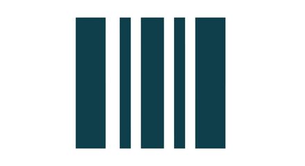 Obraz premium Dark Teal Vertical Bars Pattern Design.