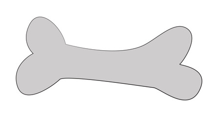 Fototapeta premium Simple bone isolated on white background