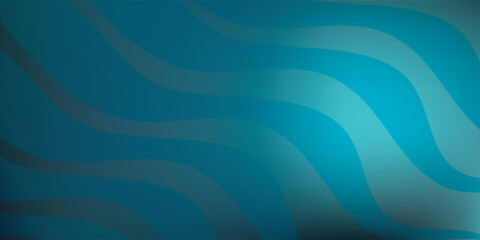 Fototapeta premium Abstract Teal Blue Wavy Gradient Background Design.