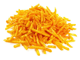 Fototapeta premium Food - Skinny Potato Sticks on white Background