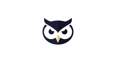 Obraz premium Stylized Owl Logo with Big Eyes.