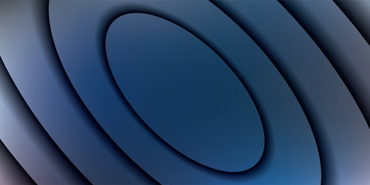 Abstract Blue and Gray Layered Oval Shapes with Subtle Shadows.