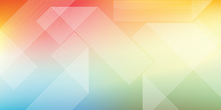 Abstract Geometric Shapes with Soft Color Gradient Background.