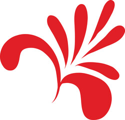 Fototapeta premium vector element, flower, lily tilt, rustic, a-la rus, Slavic style, decorative element, simple