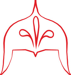 vector element, helmet, bogatyr, rustic, a la rus, Slavic style, decorative element