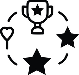 Motivational symbols reward gift icon