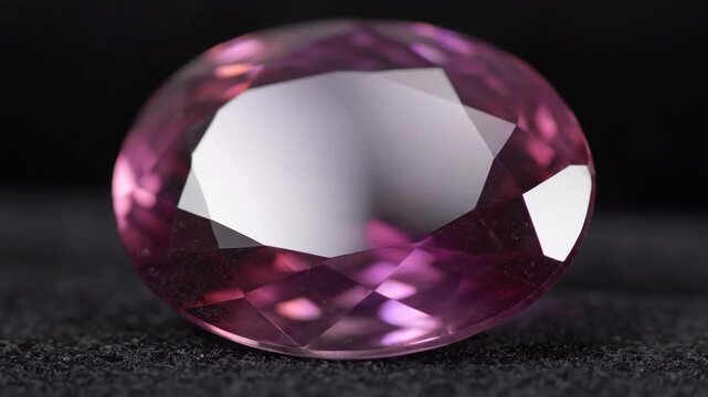Oval Rhodolite Garnet Gemstone with Purplish-Red Hue