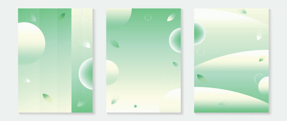 Spring and summer mint green abstract vector background set with smooth waves, floating bubbles, and soft gradients. Calm fresh design for poster, presentation, web banner, wallpaper, and branding. © TWINS DESIGN STUDIO