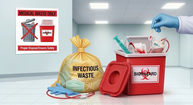 Pembuangan limbah medis biohazard yang tepat