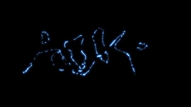 Flash Fx comic dynamic Action, electric lightning energy 2D flash, explosion lightning storm, comic cartoon 2d energy effect with posterized electric shape effect on black screen background. 4k video