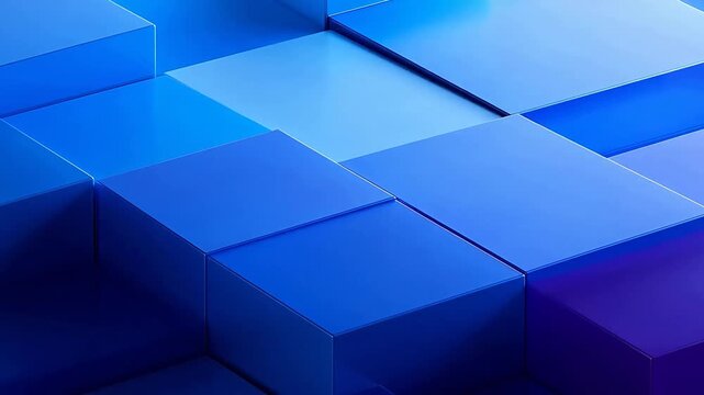 Abstract geometric shapes in blue and purple