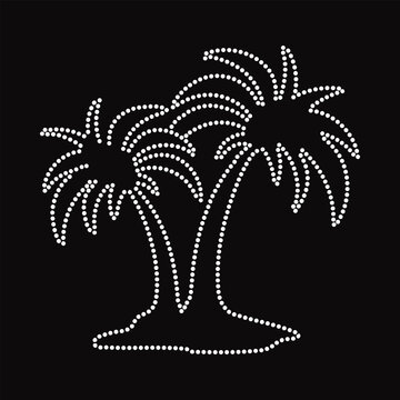 Rhinestone hotfix T shirt Design Vector 