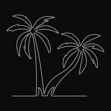 Rhinestone hotfix T shirt Design Vector 