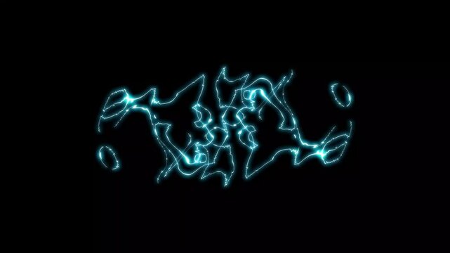 Flash Fx Comic Dynamic Action, electric lightning energy 2D flash, explosion lightning storm, shiny lightning storm animation, white light force effect on black screen background. 4k video
