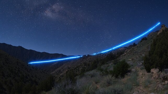 Ethereal neutrino trails painting fractal illuminations across the night sky.