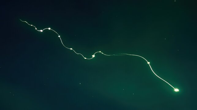 Ethereal neutrino trails painting fractal illuminations across the night sky.