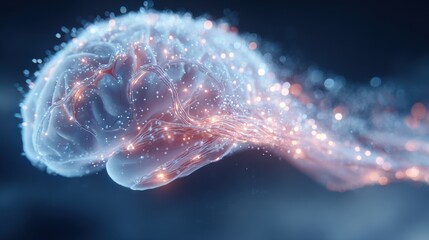 Fototapeta premium Neurogenesis and cellular brain processes concept .