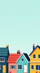 Many houses that are painted in different colors