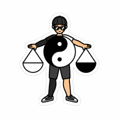 Vector illustration of the symbol of inner power