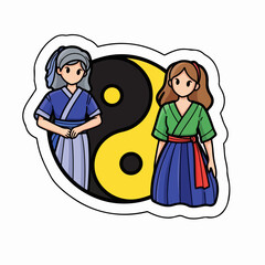 Vector illustration of the symbol of inner power