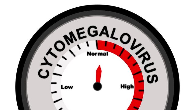 Cytomegalovirus Level Meter Showing Low Reading On White Background infection disease