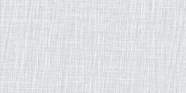 Seamless light grey linen fabric texture background with white fiber patterns