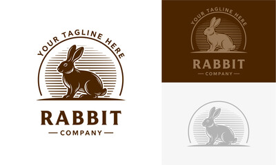 Rabbit logo designs showcasing various styles and templates for company branding and identity creation