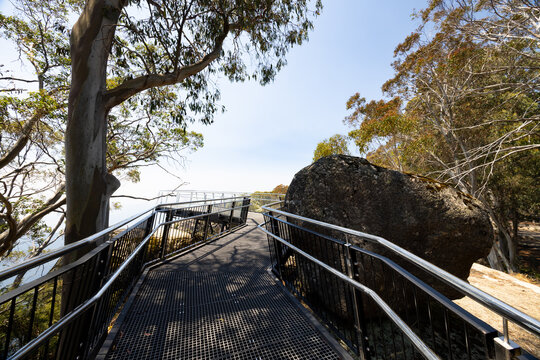 The view around Echo Point at Mt Buffalo on a summer's afternoon in the Victorian Alps, Australia