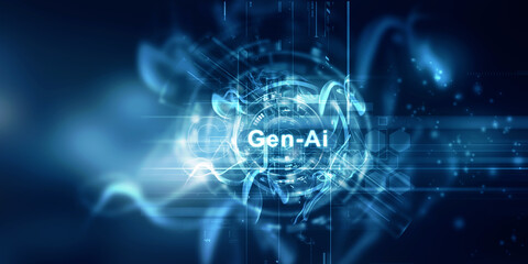 Obraz premium 2d illustration Artificial Intelligence (AI) concept 