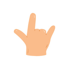Obraz premium I Love You Hand Gesture Illustration