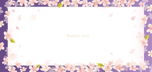 春の花の華やかで上品なベクターイラストフレーム背景