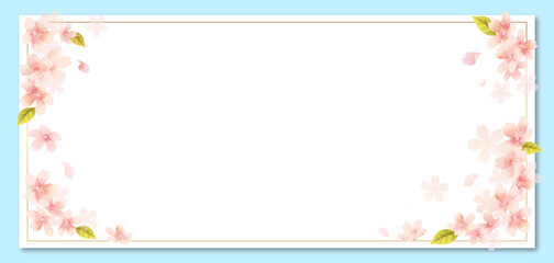 春の花の華やかで上品なベクターイラストフレーム背景