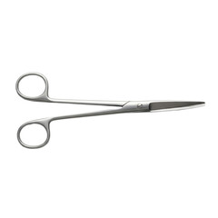 Surgical scissors on a white background