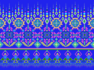 Geometric Ethnic pattern,
Native American tribal fabric, tile, carpet, vector,
illustration design, on background, Pattern fabric pixel, design for background, clothing, decorative, drapery, cloth