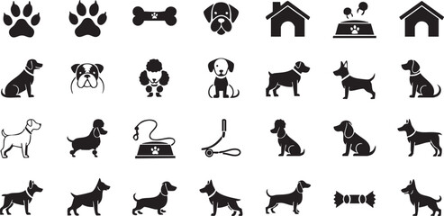 Minimal Dog Icon Vector &ndash; Cute Puppy Pet Logo Symbol
