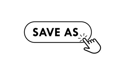 Minimalist vector logo set of interactive interface buttons. Featuring navigation icons like save with a clean hand pointer clicking design for web and apps.