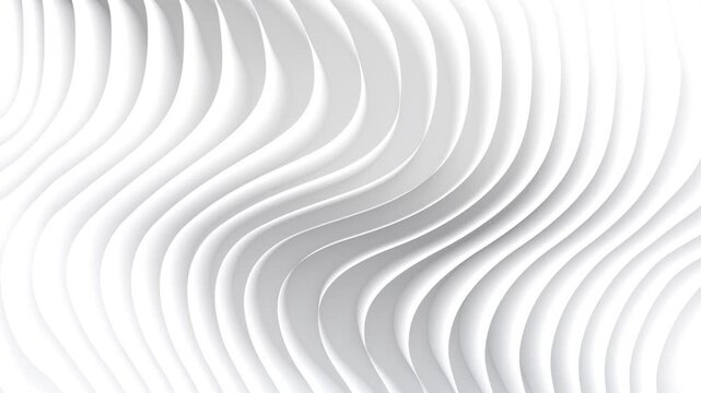 simple abstract white wavy trendy beautiful white curve background. Perfect seamless loop animation.
The waves movements. White waving flag full screen 3d animation. Abstract animation background.