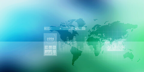 2d illustration Stock market online business concept. business Graph 