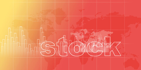 2D illustration stock market concept
