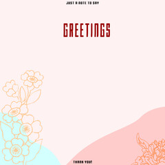 color pastel template note card modern style