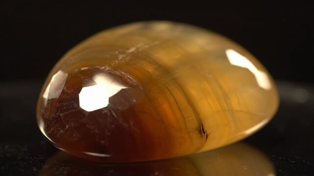 Polished Scapolite Gemstone with Yellow Brown Hues