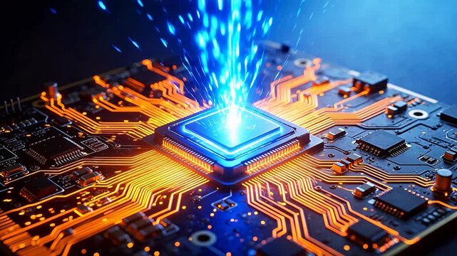 Microchip on Circuit Board