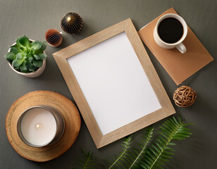 Empty frame  with copy space for mockup and display design