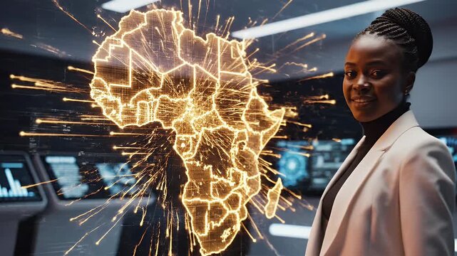 Scientist interacts with vibrant energy explosion on futuristic screen